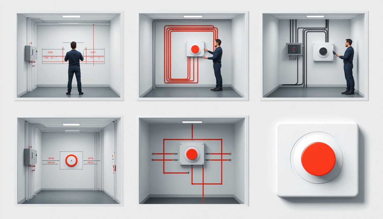 Этапы установки тревожной кнопки