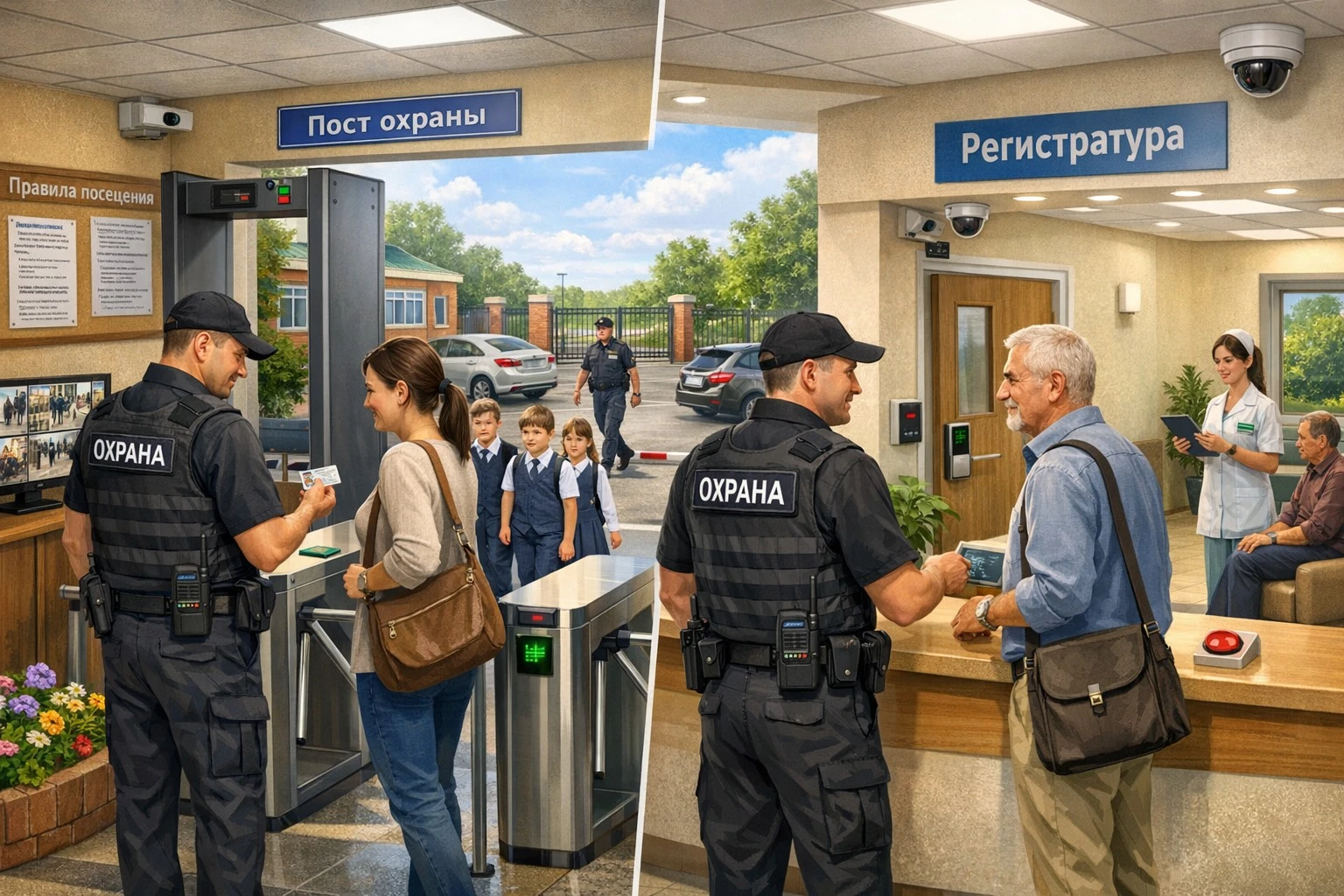 Охрана образовательных и медицинских учреждений Физическая охрана образовательных и медицинских учреждений