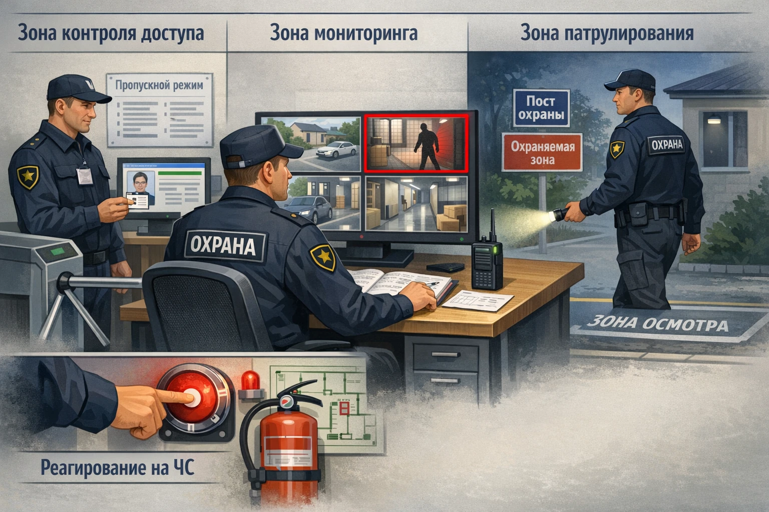 Обязанности охранника во время дежурства Обязанности охранника во время дежурства