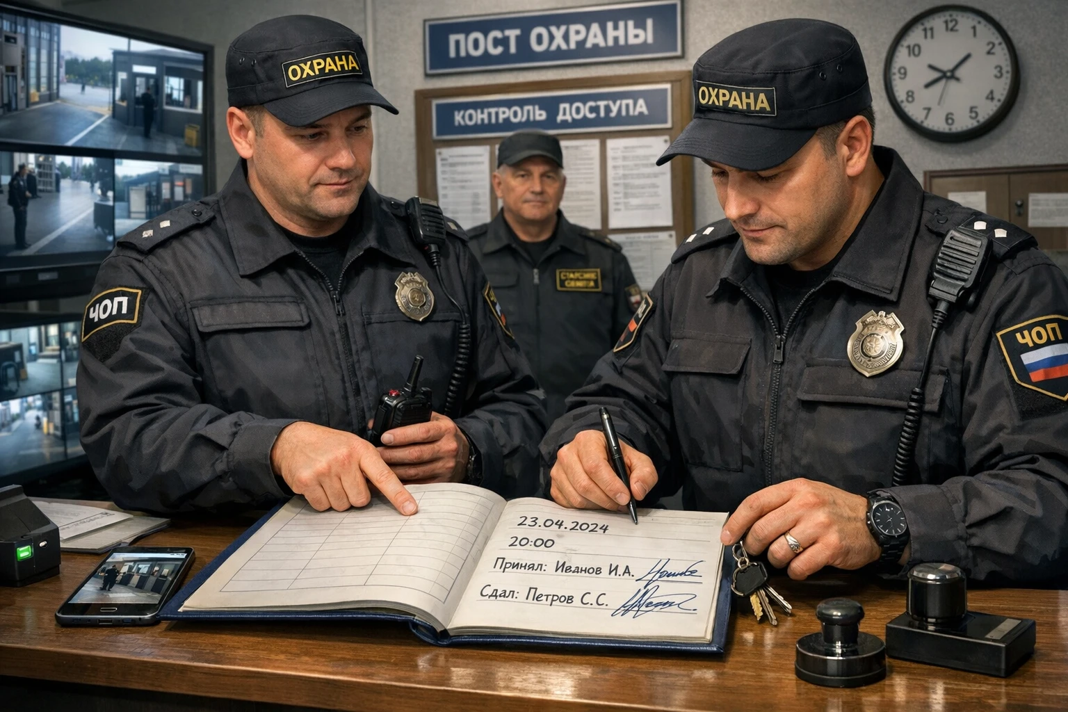 Обязанности охранника по завершению смены Обязанности охранника по завершению смены