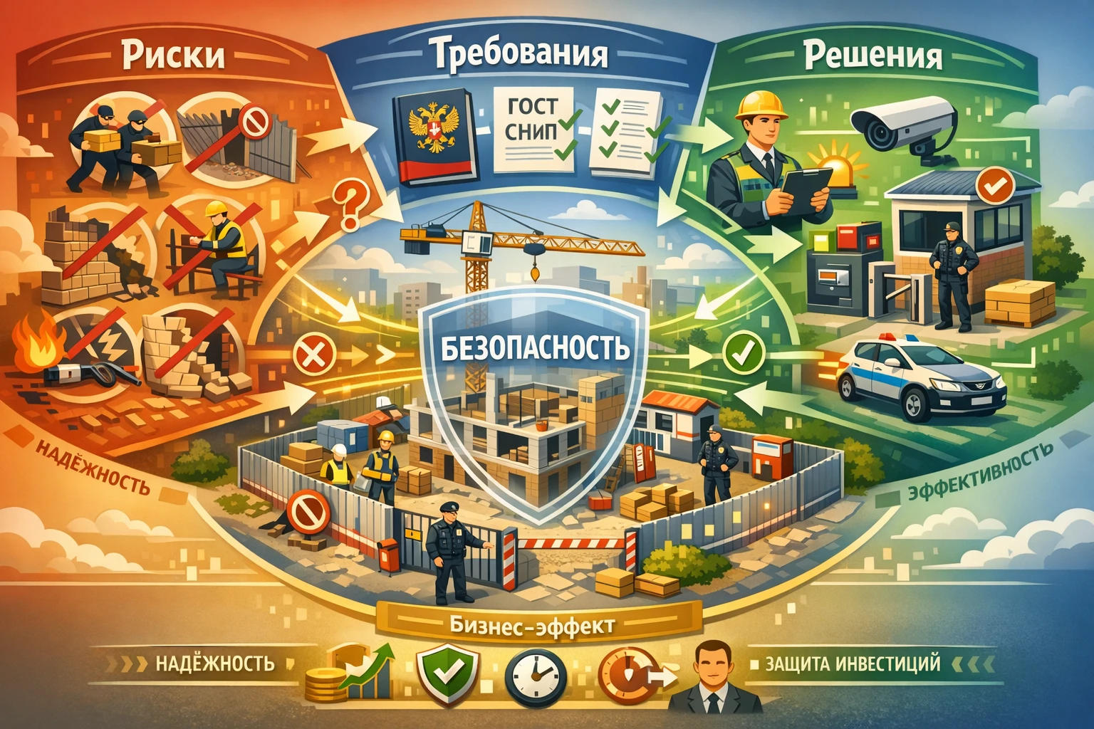 Безопасность строительных объектов: риски, требования и эффективные решения для бизнеса